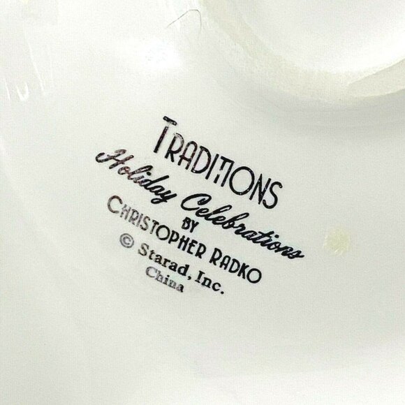 Christopher Radko Traditions Holiday Celebrations Star Santa Plate Classic Party - Picture 3 of 3
